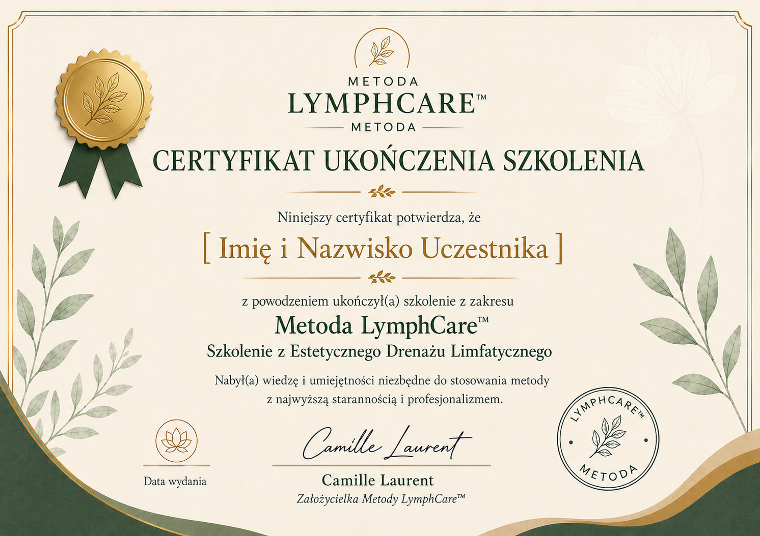 Certyfikat LymphCare™ Drenaż Obrzęk Lipidowy